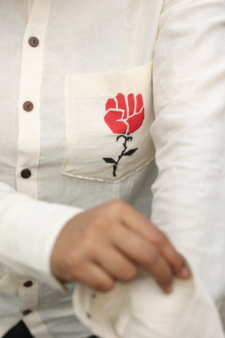 Heart of Resistance Handloom Organic Cotton Shirt