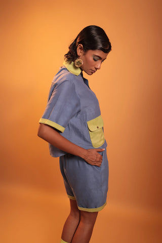 Earth from Space Colour Block (Not) Khadi Co Ord Set