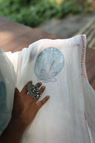 Fluttering Fairytale Handloom Organic Cotton Saree