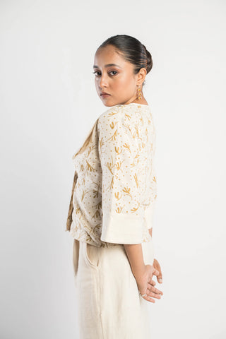 Coffee Runs Handspun Handwoven Cotton Top