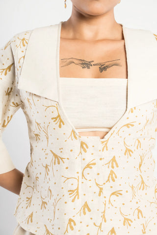 Coffee Runs Handspun Handwoven Cotton Top