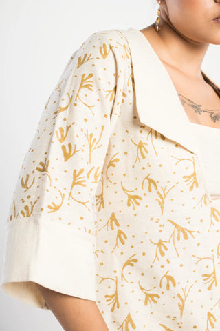 Coffee Runs Handspun Handwoven Cotton Top