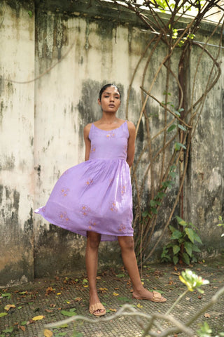Tropical Frangipani Handloom Organic Cotton Dress