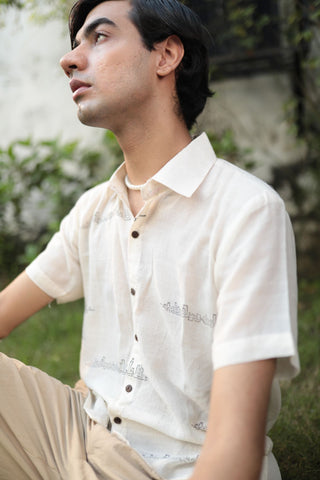 Grey Horizon Handloom Organic Cotton Shirt